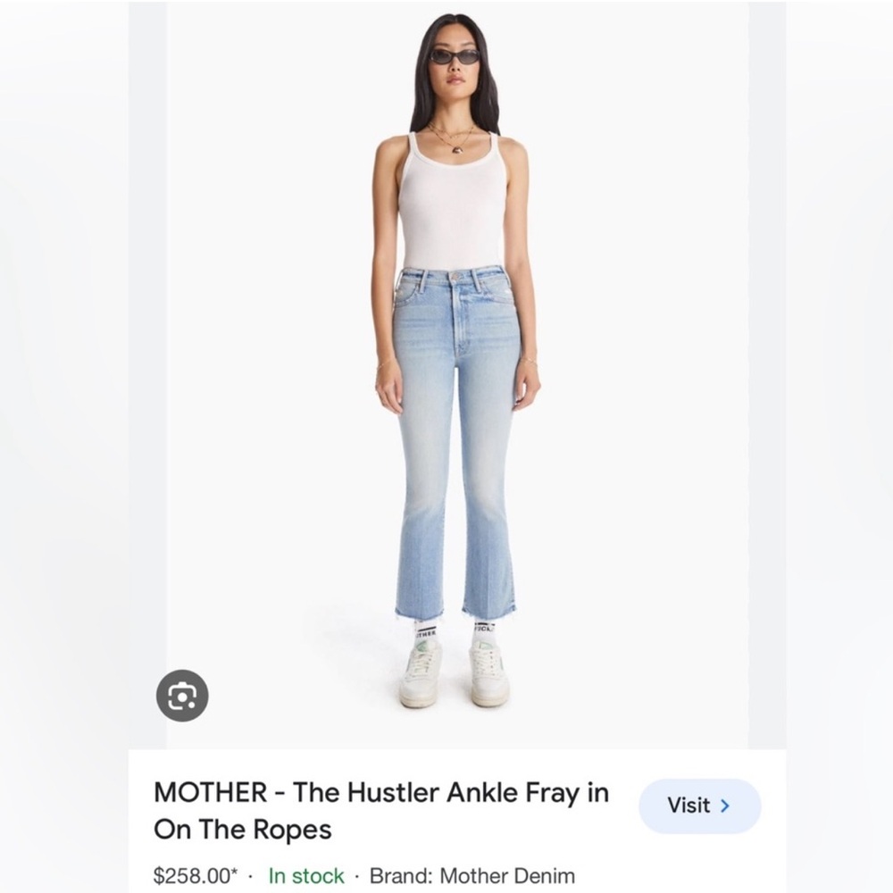 MOTHER Hustler Ankle Fray Jeans